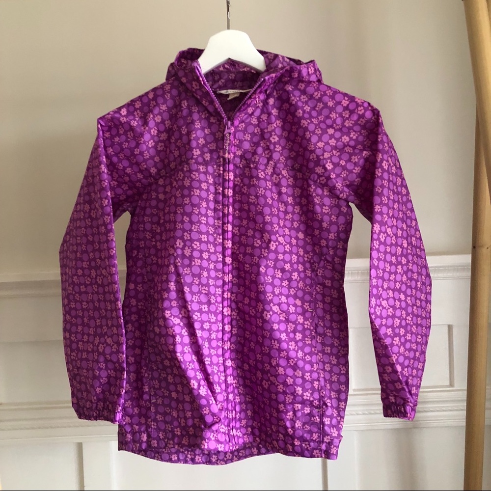 Like New purple Lands End rain jacket